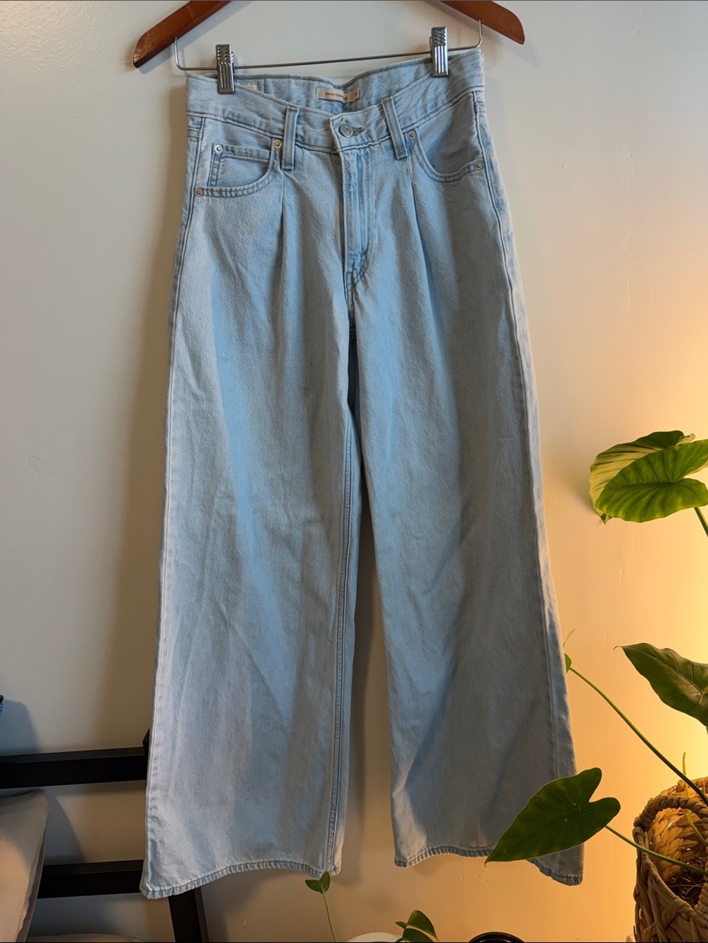 Levi’s Baggy Dad Light Wash Wide Leg Jeans 24